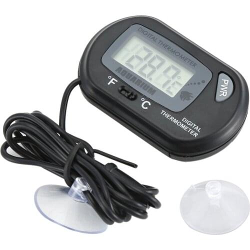 Digital Aquarium Thermometer black Digital LCD High accuracy Electronic Temperature Measurement Sensor with Suction cup