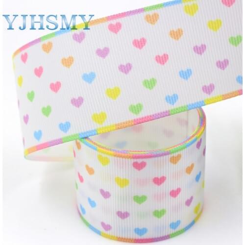 I-19508-1180,38mm,5yards Cartoon Love Thermal transfer Printed grosgrain Ribbons,Bow cap DIY handmade accessories decoration