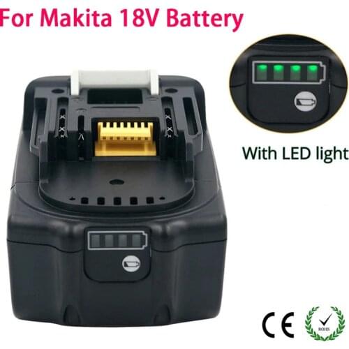 Suit For Makita18V BL1830 1850 BL1860b Power Lithium-Ion Battery 3.0-6.0ah Large Capacity Strong Power With Light Rechargeable