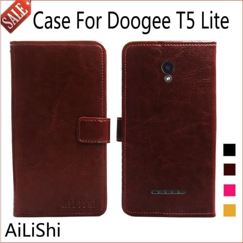 AiLiShi Flip Leather Case For Doogee T5 Lite Case Hot Protective Cover Phone Bag Wallet 4 Colors In Stock