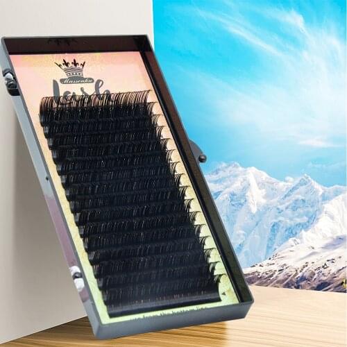 MASSCAKU high-quality faux mink lashes individual eyelashes low price eyelashes deep black lash extension korean volume trays
