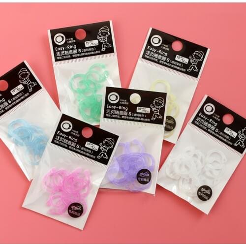 12Pcs/pack Multifunction Colorful Transparent Binder Clip DIY Pocket Binder Loose-leaf File Folder Diary Clip Binding Ring Small