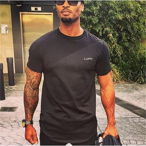 2 Colors Mens Gym Workout Slim Fit Short Sleeve T-Shirt Quick Dry Crew Neck Athletic Students Boys Running Training Fitness Tee