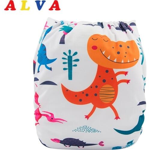 New Arrival! Alvababy Cloth Nappy Position Digital Pocket Cloth Diapers Baby Washable Baby Nappy with 1pc Microfiber Insert
