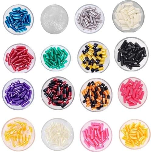 Hollow Hard Gelatin Transparent Joined Capsules 1000PCS Standard Size 00# Colorful Empty Capsules Empty Gelatin Clear Capsules