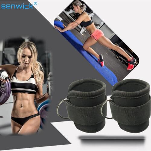 Adjustable D-Ring Ankle Straps Foot Support Ankle Protector Fitness Gym Leg Pullery with Buckle Sports Feet Guard