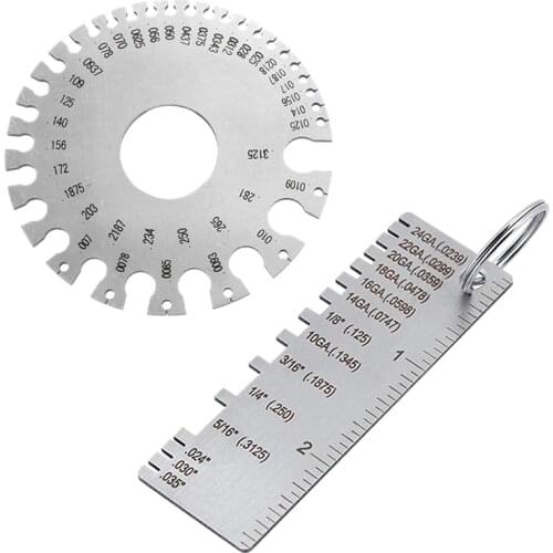 TOP 2 Pack Steel Welding Gauge Welding Gauge Inspection Tool Wire Sizes Thickness Gauge