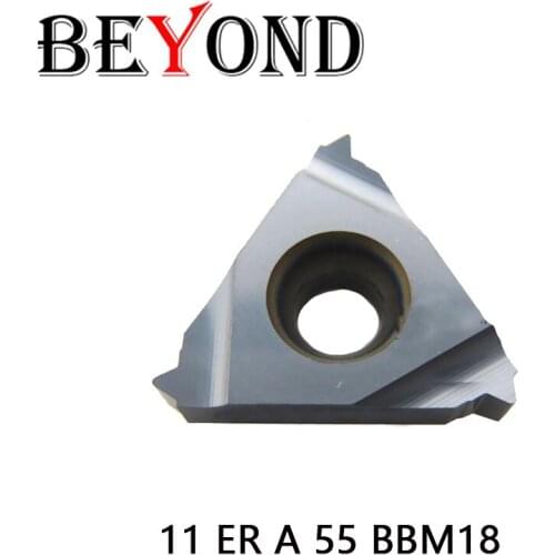 BEYOND 10pcs 11ER A 60 11 ER A 55 BBM18 carbide inserts for lathe tool holder threading turning tools SER SNL SER1010 cnc steel