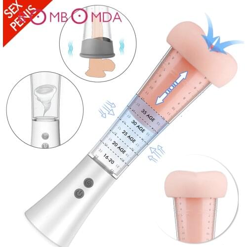 Sex Vibrator Sex Toy For Men Masturbation Penis G spot Stimulation Trainer Dick Grow Massager Realistic Vaginal Masturbation Cup