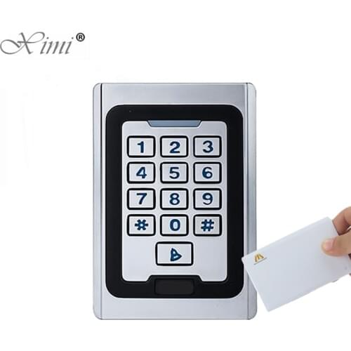 LED Keypad Surface Waterproof Door Access Control System Single Door 13.56MHZ MF IC Card Smart Card Access Control Reader