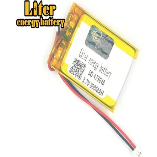 Plug 1.5-2P 473048 3.7V 800mah high quality rechargeable lithium-ion battery for MP3 MP4 MP5 small toys Bluetooth stereo