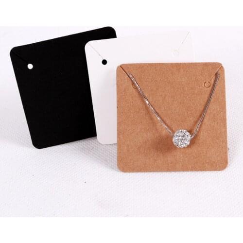 50Pcs/lot 5x5cm Blank Kraft Paper Jewelry Display Necklace Cards Favor Label Tag For Jewelry Making Diy Accessories Wholesale