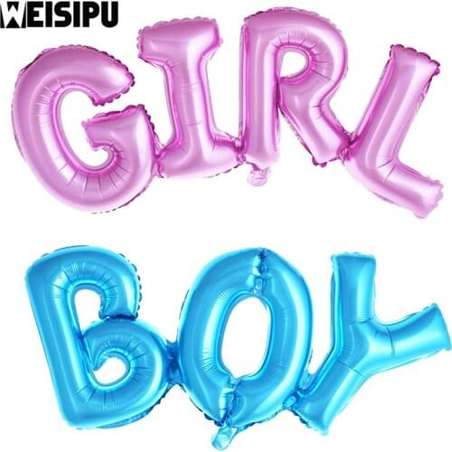 1pcs Boy and Girl Letter Balloon Baby Shower Aluminum Foil Ballons Newborn Party Decoration Air Balloons Hot Sale