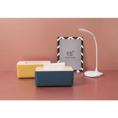 1PC Plastic Tissue Box New Brand Modern Wooden Cover Paper with Oak Home Car Napkin Holder Case Home Organizer Decoration QA 189