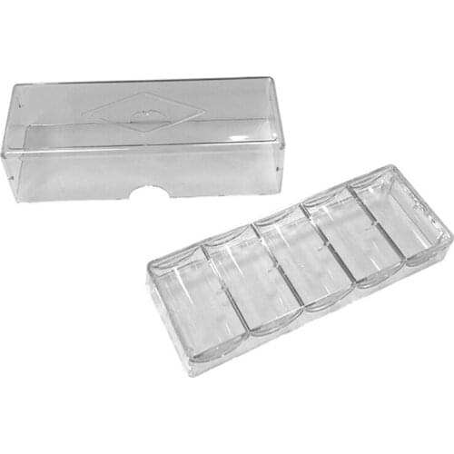 100/350/500 Professional Acrylic Poker Chip Stand Playing Cards Chip Tray B36F