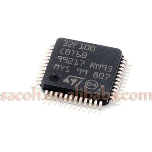 2PCS/lot New OriginaI STM32F100CBT6B STM32F100CBT6 or STM32F100CBT7B STM32F100CBT7 LQPF-48 advanced ARM-based 32-bit MCU