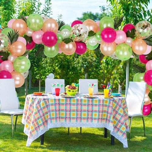 83pcs/set Hawaii Theme Balloons Chain Turtle Leaf Pink Green Balloons Arch For Wedding Baby Shower Birthday Party Decor Supply