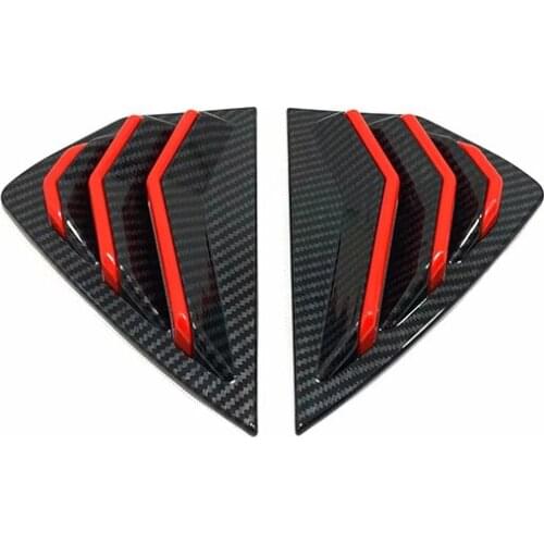 For 2020 2021 Mazda 3 Axela Accessories Carbon Fibre Rear Window Triangle Shutters Vent Protector Cover Trim Sticker Car Styling