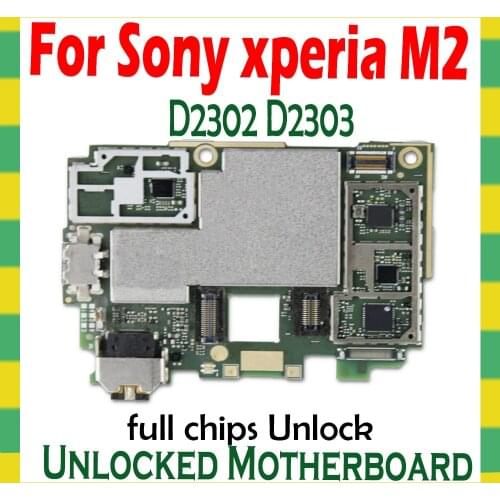 For Sony Ericsson Xperia M2 D2302 D2303 D2305 Full Factory Unlocked mainboard Motherboard Android logic boards with full chips