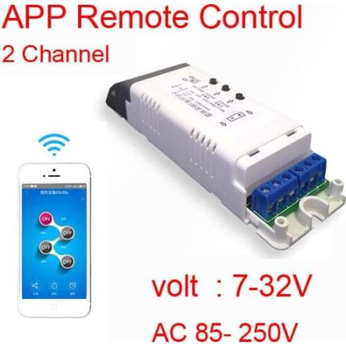DYKB WIFI PHONE APP Remote Control Wireless Switch Motor LIGHT LAMP 2 channel relays for Smart Home Android 12v 24v 110v 220v