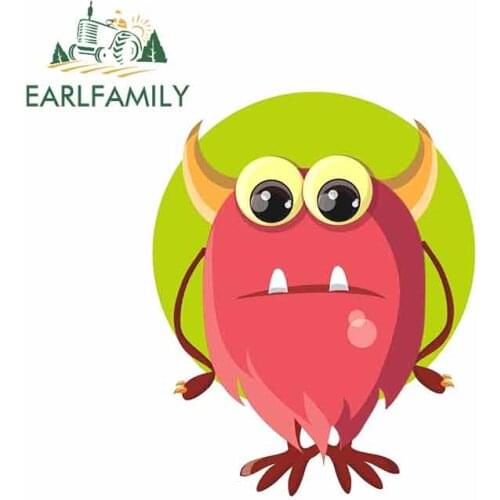 EARLFAMILY 13cm x 10.4cm for Cartoon Monster Cute Characters Car Stickers Vinyl Trunk RV VAN 3D JDM Accessories Graphics Decal