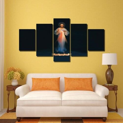 HD Print 5 pcs canvas wall art print Jesus painting art Home Decor Canvas Art Print Painting on canvas /PT0910