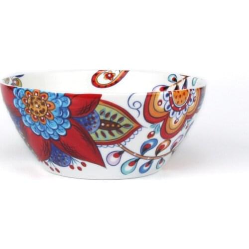6 inch delicate kitchen accesso hand-painted ceramic new bone china plate bowl set domestic steak plate salad bowl Western dish