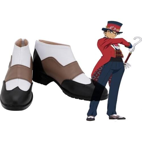 Detective Conan Makoto Kyogoku Cosplay Boots Leather Shoes Custom Made Halloween Cotume Accessories