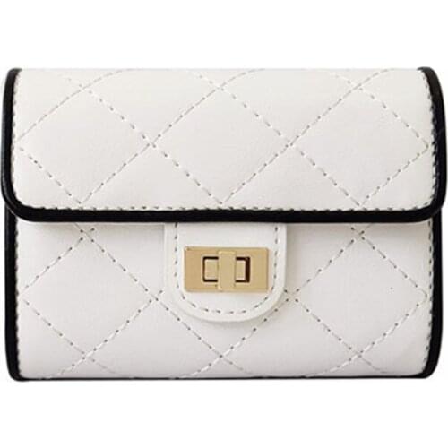 Small Womens Card Holder Genuine Leather Fashion Solid Female Short Womens Wallets Hasp Credit Card Holder Small Bag 2019 New