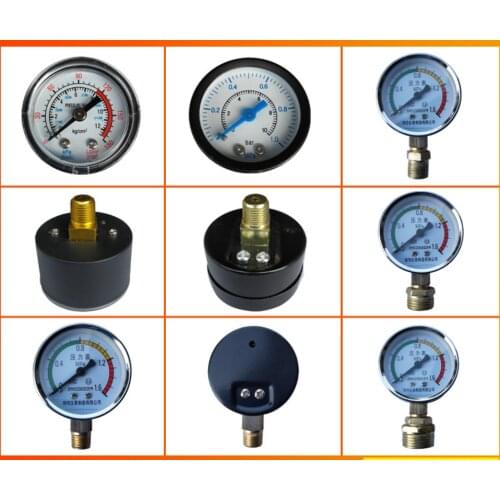 Air Compressor Pneumatic Hydraulic Fluid Pressure Gauge 0-12Bar / 0-180PSI 1/8" 1/4" 3/8" 1/2" thread