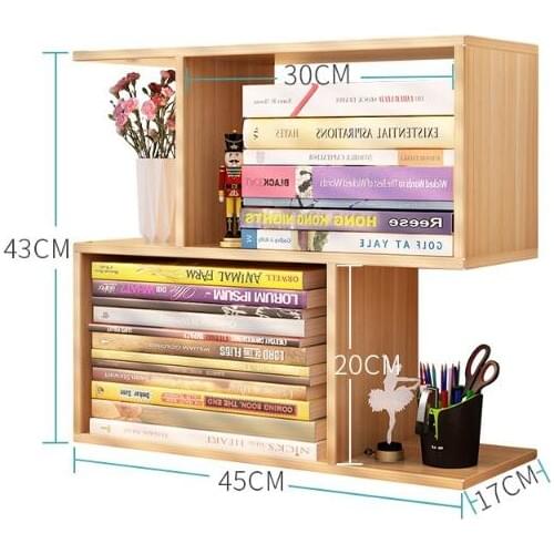 45*43*17cm desktop bookshelf office bookrack dormitory storage rack