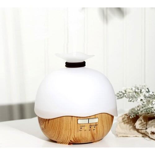 New 400ML Marble Wood Grain Essential oil diffuser Ultrasonic Cool Mist Maker Fogger Humidifier LED Lamp Aroma Oil Diffuser Elec
