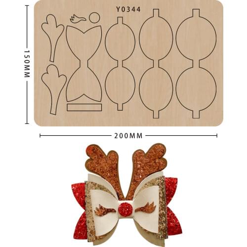 Wooden Bow Cutting Dies Diy Craft Leather Mold Scrapbooking Suitable For Common Big Shot And Sizzix Machines
