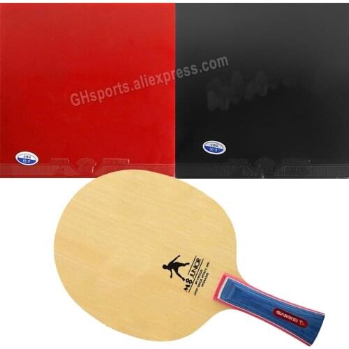 Pro Table Tennis Combo Racket Sanwei M8 Blade with 2x 729 Super FX Rubbers for a Racket Shakehand long handle FL