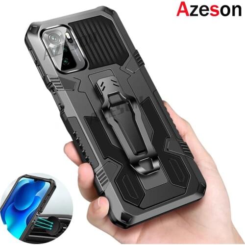 Azeson Shockproof Case For Xiaomi Redmi Note 10 Pro 10S Rugged Belt Clip Armor Cover Redmi Note 9 Pro Max 9T Note 8 7 6 5 Pro 5A