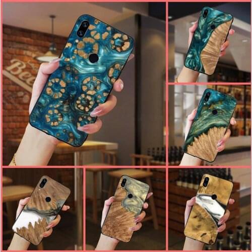 Luxury wood plastic art gold Phone Case For Xiaomi Redmi note 7 8 9 t k30 max3 9 s 10 pro lite
