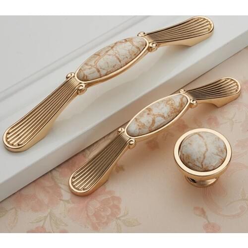 3.8"Zinc alloy kitchen bedside cupboard handles Bookcase ceramic hardware handles Drawer cabinet knobs Wardrobe pull handle 96mm