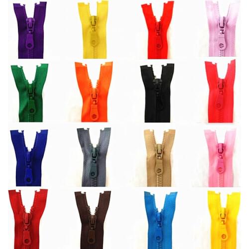 3pcs, 5 # 25-70cm (10-27.5 inch) detachable zipper resin zipper with open end automatic eco lock Plastic zipper for sewing Suit