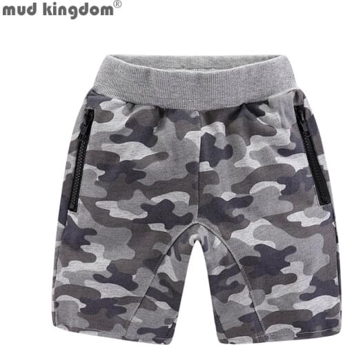 Mudkingdom Boys Shorts Summer Fashion Camouflage Knee-Length Elastic Waist Short Pants for Boys