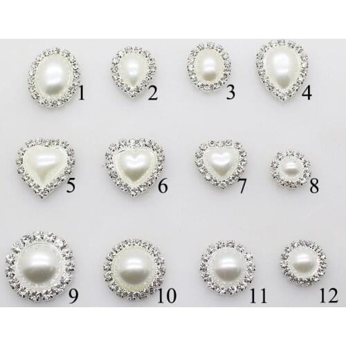 SKYE CIEL 10Pcs Multiple sizes Diy crystal white pearl wedding jewelry accessories 100% scratch-free rhinestone crafts exquisite
