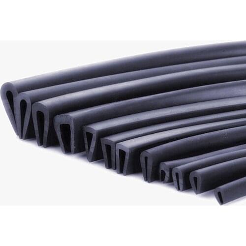 2 Meters U Shaped Rubber Sealing Strip Edge Trim Automobile Door Edge Guard For Glass Metal Wood Panel Board Sheet Cabinet