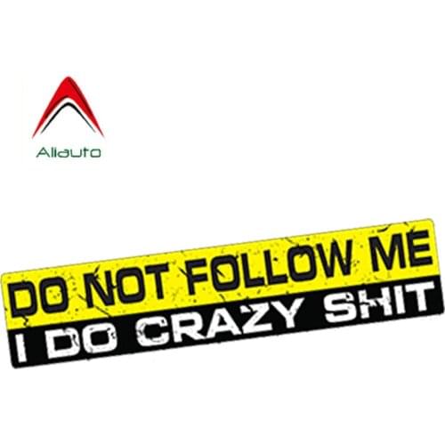 Aliauto Funny Car Sticker Car Styling DO NOT FOLLOW ME Decal JDM Waterproof Sunscreen Accessories Vinyl,15cm *3cma