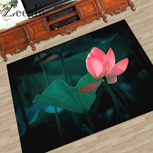 Zeegle 3D Printed Living Room Carpet Anti-slip Bedroom Rug Outdoor Mat Bathroom Carpet Absorbent Foot Mat Hallway Rug