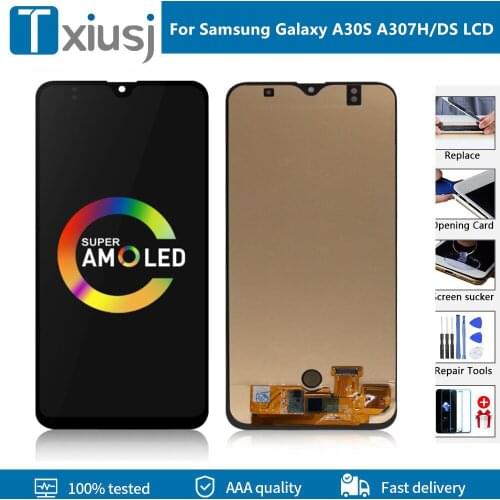 Amaled For Samsung Galaxy A30S A307H/DS A307F LCD Display Touch Screen Digitizer Replacement Parts For Samsung A30S LCD