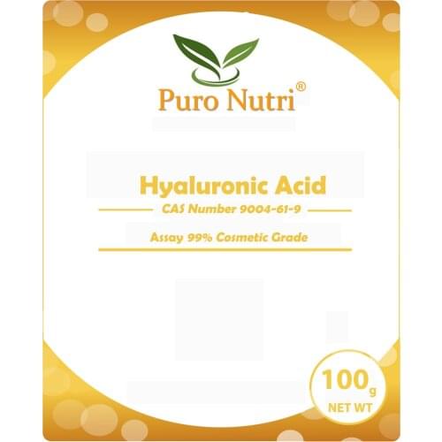100% Natural Vegan Cosmetic Raw Material Sodium Hyaluronate Hyaluronic Acid Powder 9004-61-9 free shipping