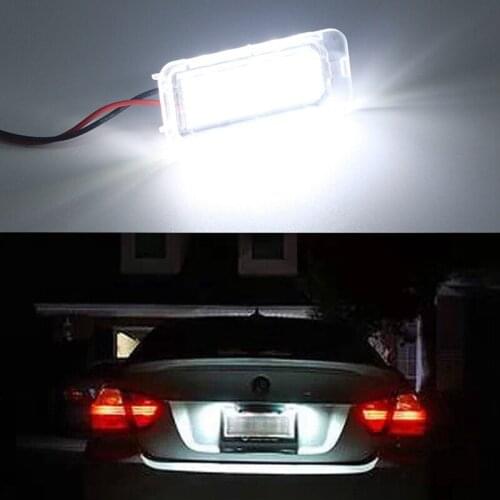 2PCS/set high brightness Canbus LED Number License Plate Lights Lamps For Ford Focus 5D Fiesta Mondeo 6500k White 12V Auto Lamps
