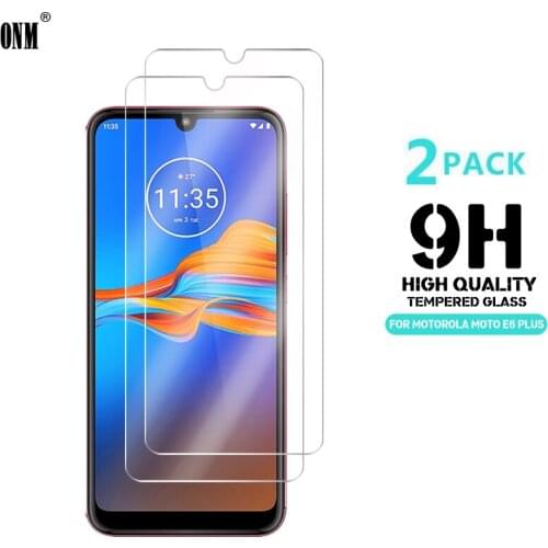 2Pcs Tempered Glass For Motorola Moto E6 Plus Screen Protector 9H Tempered Glass For Motorola Moto E6 Plus Protective Film