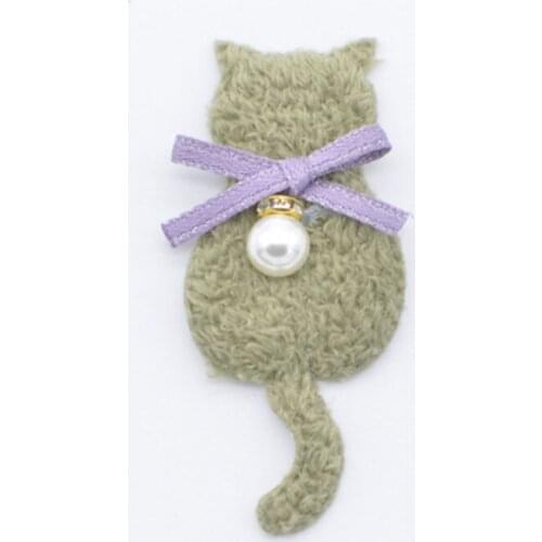 3Pcs Cute kitten Patch for Dress 3D Flowers Applique Dress Decoration Patches for Hair Clothes DIY Craft Lace Applique