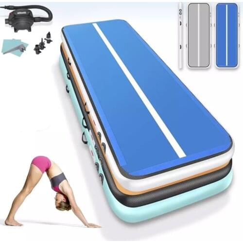 4m airtrack + circle airtrack+ air block + pump+100x70cm rolls