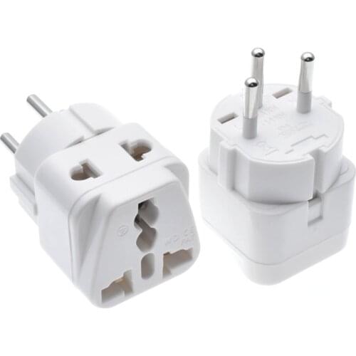 Lot 5 ISRAEL Travel Adapter 2 Way Outlet Power Plug Change AU/US/EU/UK.... to Israeli 3 Pin Grounded Adaptor WT 10A 250V